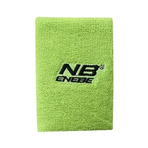 MUÑEQUERA ENEBE VERDE FLUOR LOGO NEGRO