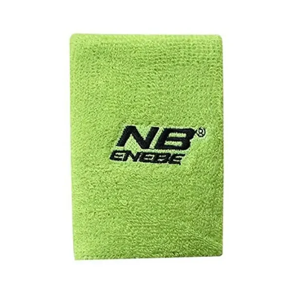 MUÑEQUERA ENEBE VERDE FLUOR LOGO NEGRO