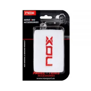 MUÑEQUERA NOX BLANCO LOGO ROJO