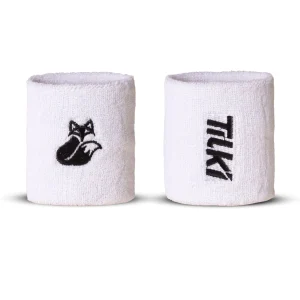 Muñequera Corta Algodón Basic Terry Tilki (Blanca/Negra)