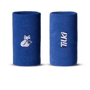 Muñequera Larga Algodón Basic Terry Tilki (Azul/Blanca)