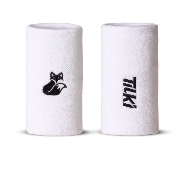 Muñequera Larga Algodón Basic Terry Tilki (Blanca/Negra)