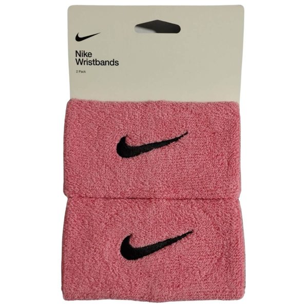 Muñequera Nike Premier Rosada Logo Negro X2 - Imagen 2